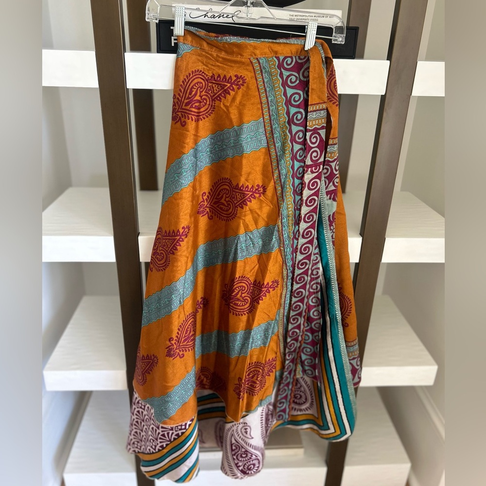 Renata Gasparian Silk Wrap Skirt